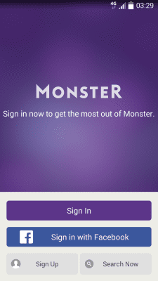 Screenshot of the application Search for jobs on Monster Jobs - #1