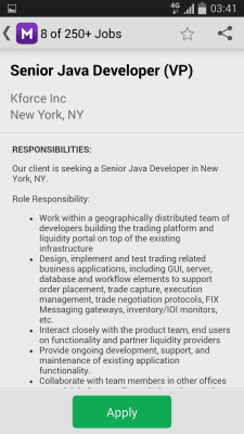 Screenshot of the application Search for jobs on Monster Jobs - #4