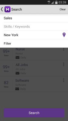 Screenshot of the application Search for jobs on Monster Jobs - #6