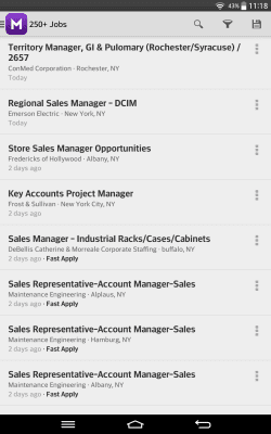 Screenshot of the application Search for jobs on Monster Jobs - #8