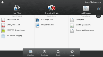 Screenshot of the application Micro Focus Filr - #5