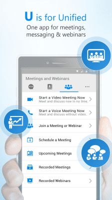 Screenshot of the application U - Webinars, Meetings & Messenger - #1