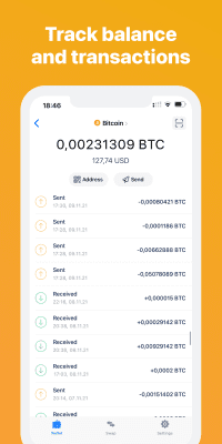 Screenshot of the application Bitcoin Wallet - Buy BTC - #1