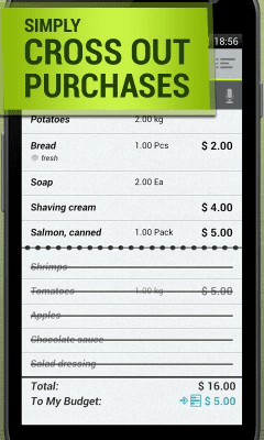 Screenshot of the application Shopping - #4