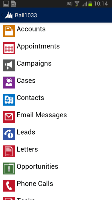 Screenshot of the application Dynamics CRM for phones - #2