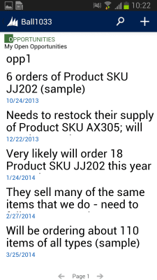 Screenshot of the application Dynamics CRM for phones - #3