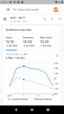 Screenshot of the application Google Analytics - #1