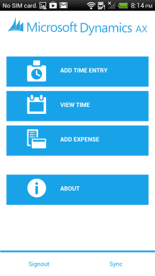 Screenshot of the application Dynamics AX - #1