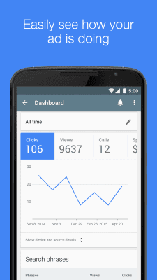 Screenshot of the application AdWords Express - #3