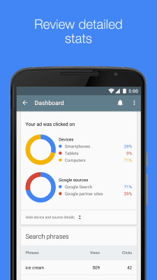 Screenshot of the application AdWords Express - #4