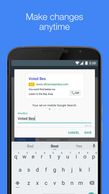 Screenshot of the application AdWords Express - #5