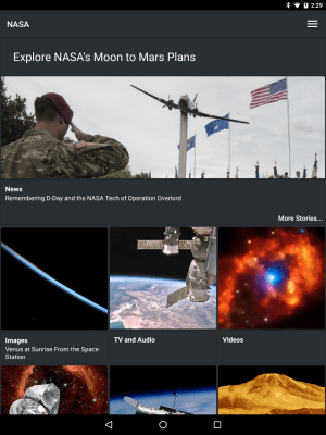 Screenshot of the application NASA App - #8