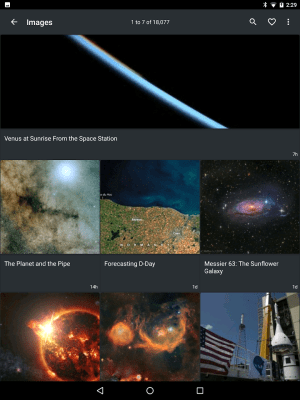 Screenshot of the application NASA App - #9