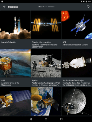 Screenshot of the application NASA App - #12