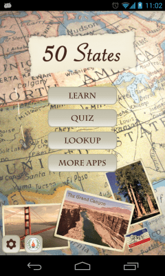 Screenshot of the application 50 States - #1