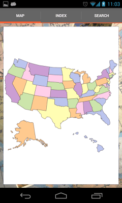 Screenshot of the application 50 States - #4