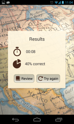 Screenshot of the application 50 States - #7