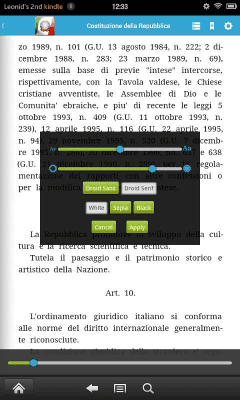 Screenshot of the application Italian law - #4