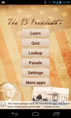 Screenshot of the application U.S. Presidents - #1