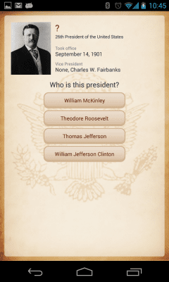 Screenshot of the application U.S. Presidents - #3