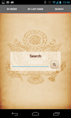 Screenshot of the application U.S. Presidents - #7