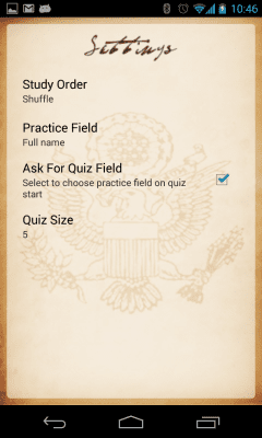 Screenshot of the application U.S. Presidents - #8
