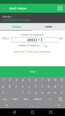 Screenshot of the application Math Helper Lite - #2