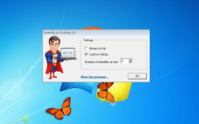 Screenshot of the application Butterfly On Desktop - #2