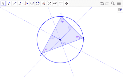 Screenshot of the application GeoGebra Classic - #3