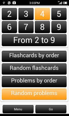 Screenshot of the application Multiplication Table by MyIntelligentKids - #6