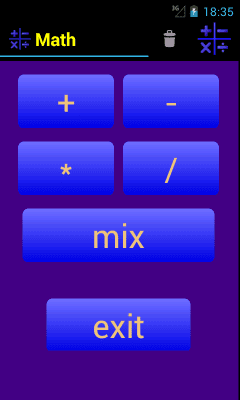 Screenshot of the application Mathematics - #5