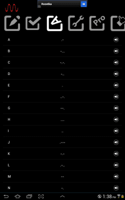 Screenshot of the application Morse code for learning - #6