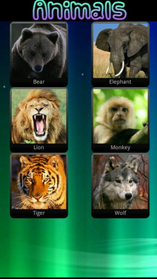 Screenshot of the application Animal sounds for children - #1