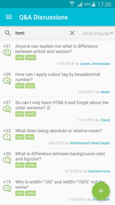 Screenshot of the application Learn HTML - #6