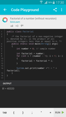Screenshot of the application Learning Java - #4