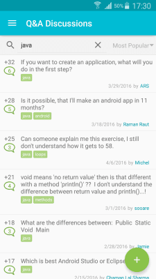 Screenshot of the application Learning Java - #6