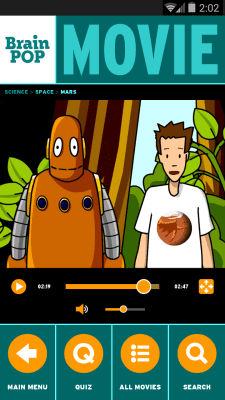 Screenshot of the application BrainPOP Featured Movie - #1