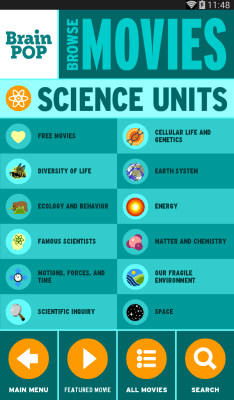 Screenshot of the application BrainPOP Featured Movie - #5