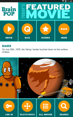 Screenshot of the application BrainPOP Featured Movie - #6