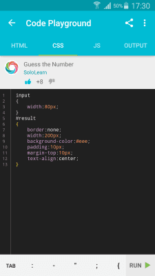Screenshot of the application Learn CSS - #4