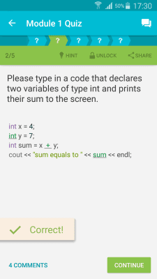 Screenshot of the application Learning C++ - #3