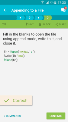Screenshot of the application Learn PHP - #3