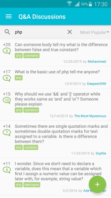 Screenshot of the application Learn PHP - #6