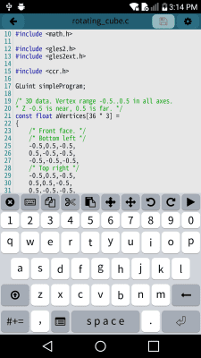Screenshot of the application Mobile C [ C/C++ Compiler ] - #2