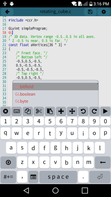 Screenshot of the application Mobile C [ C/C++ Compiler ] - #3