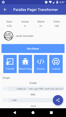 Screenshot of the application Awesome Android - UI Libraries - #5