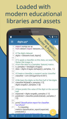 Screenshot of the application Pydroid 3 - Educational IDE for Python 3 - #1