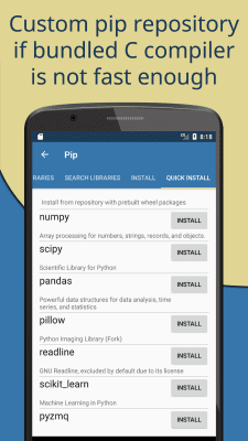 Screenshot of the application Pydroid 3 - Educational IDE for Python 3 - #4