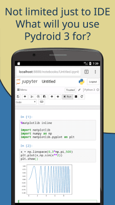Screenshot of the application Pydroid 3 - Educational IDE for Python 3 - #8