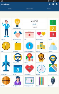 Screenshot of the application Phrasebook - #6